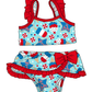 ( Moq 5 Each Style ) Sibling Baby Girls Kids Stars Tops Ruffle Shorts 4th of July Bows Sets Summer Swimsuits