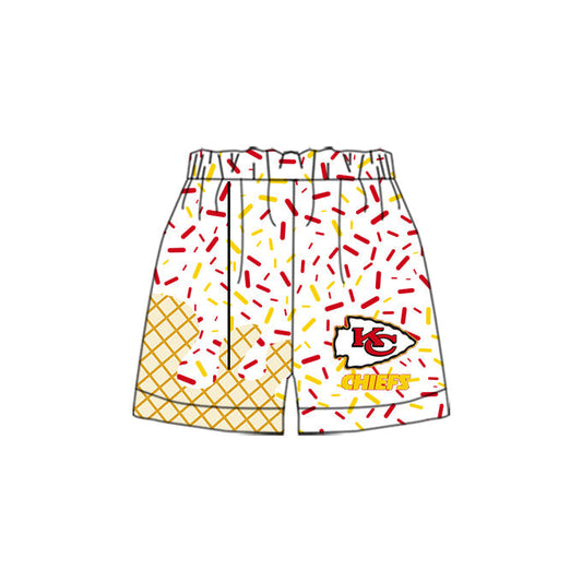 Baby Boy Custom Football KC Team Shorts  ( Moq 5 )
