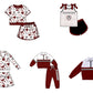 ( Moq 5 Each Style ) Sibling Baby Girls Kids Bows Team Shirt Sets Clothes