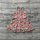 Baby Girls Kids Straps Pigs Camo Print Team Yoga Ruffle Knee Length Dress RTS