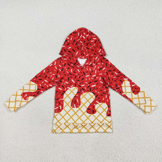 Baby Kids Toddler Long Sleeves Team Red Drip Hoodie Shirt Tops Clothes RTS