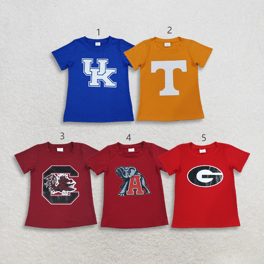 Sibling Baby Boy Kids Short Sleeves Cotton Shirts Tops Team Clothes RTS