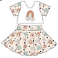 Baby Girl Short Sleeves St. Patrick's Day Rainbow Flower Smile Tops Skirt Clothes Set Moq 5