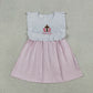 Baby Girls Sleeveless Embroidery Cross Easter Pink Plaid Knee Length Dress RTS