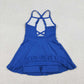 Baby Girls Kids Straps Blue Yoga Active Shorts Knee Length Ruffle Dress RTS