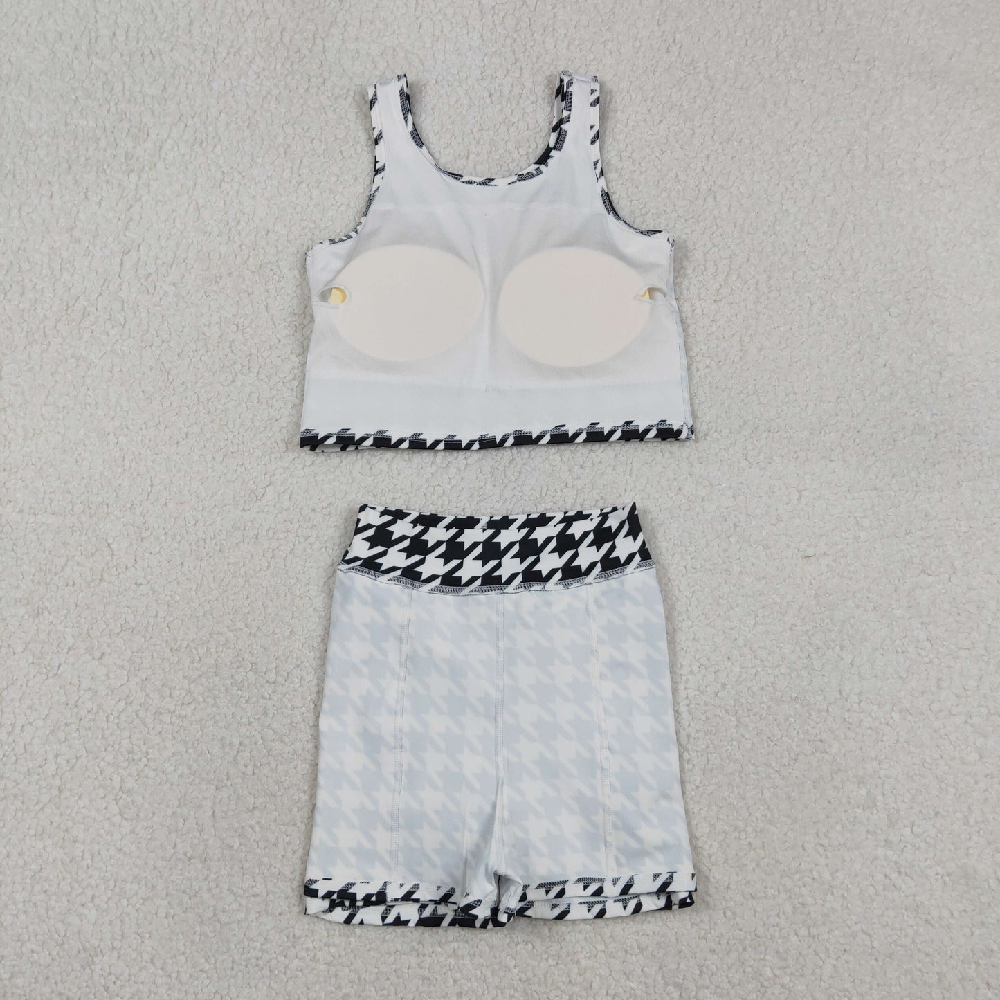 Baby Girls Kids Sleeveless Shirt Shorts Skirt Skort Yoga Active Clothes Black Set RTS