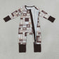 Baby Boys Kids Long Sleeves Ducks Deer Camo Zipper Footie Sleeper Romper RTS