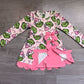( No moq ) Preorder Baby Girls Kids Long Sleeves Christmas Green Face Bows Scallop Dress Yoga Active Clothes
