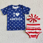 Promotion Baby Girl July 4th Bummies Shorts Outfit