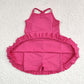 Baby Girl Hotpink Active Wear Athletic Sibling Jumpsuit Dress Clothes Set