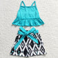 Promotion Baby Girl Cotton Tops Aztec Shorts Summer Outfit