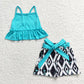 Promotion Baby Girl Cotton Tops Aztec Shorts Summer Outfit