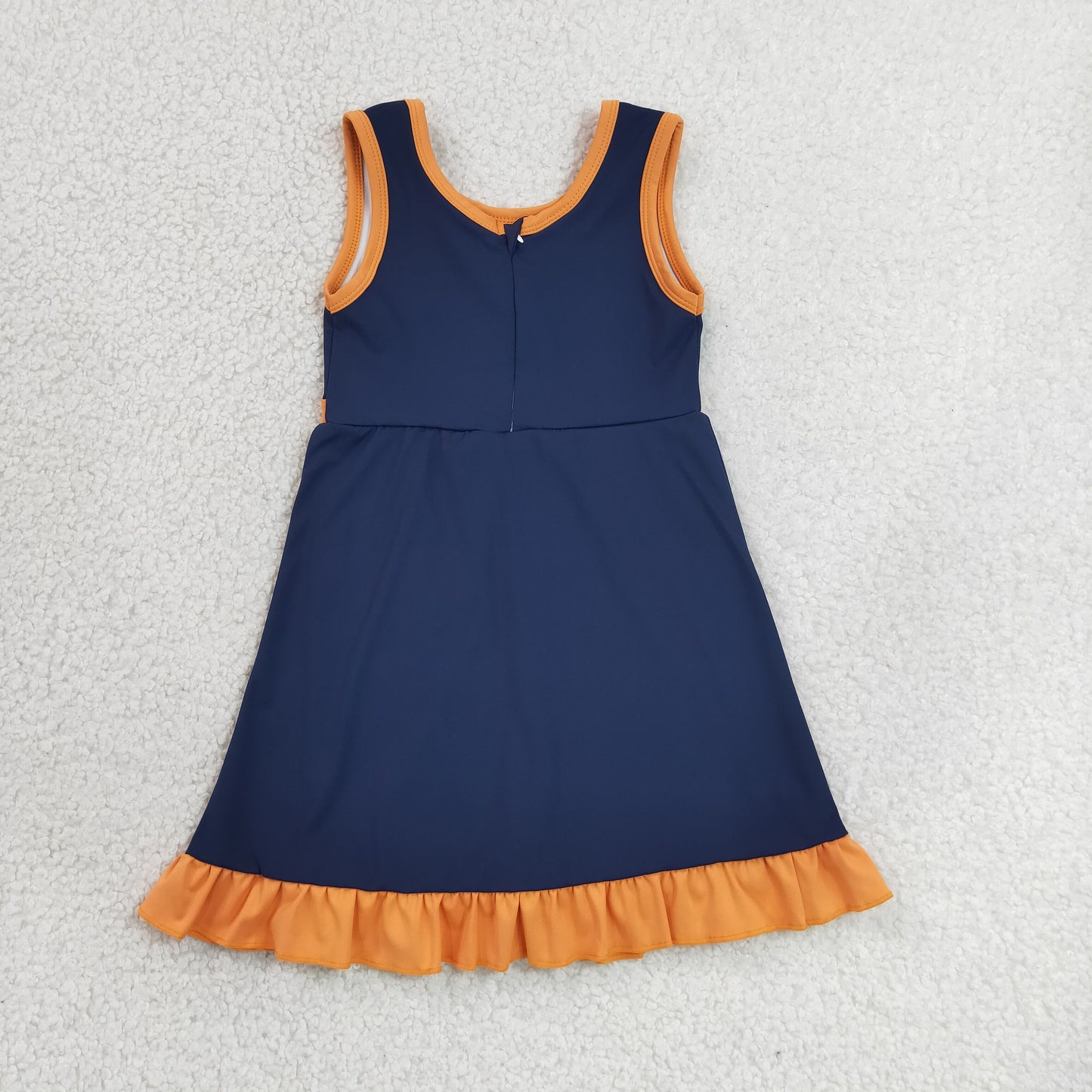 Baby Girls Kids Sleeveless Shorts Knee Length Purple Dress Yoga Active Scallop Clothes RTS