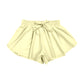 ( Moq 5 ) Preorder Baby Girls Kids Yellow Ruffle Shorts Bottom Yoga Clothes