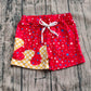 Baby Boy Plaid Stars Red Team Pockets Shorts Bottoms RTS