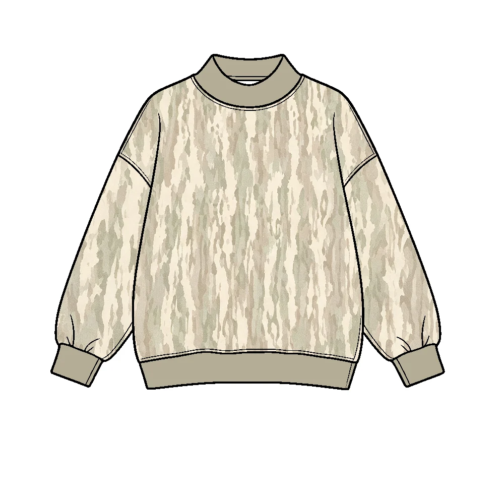 ( Moq 5 ) Preorder Baby Kids Toddler Long Sleeves Camo Pullover Shirt Tops Yoga Active Clothes