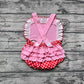 No Moq Pre-order Baby Girl Embroidery I love Mommy Ruffle One Piece Romper