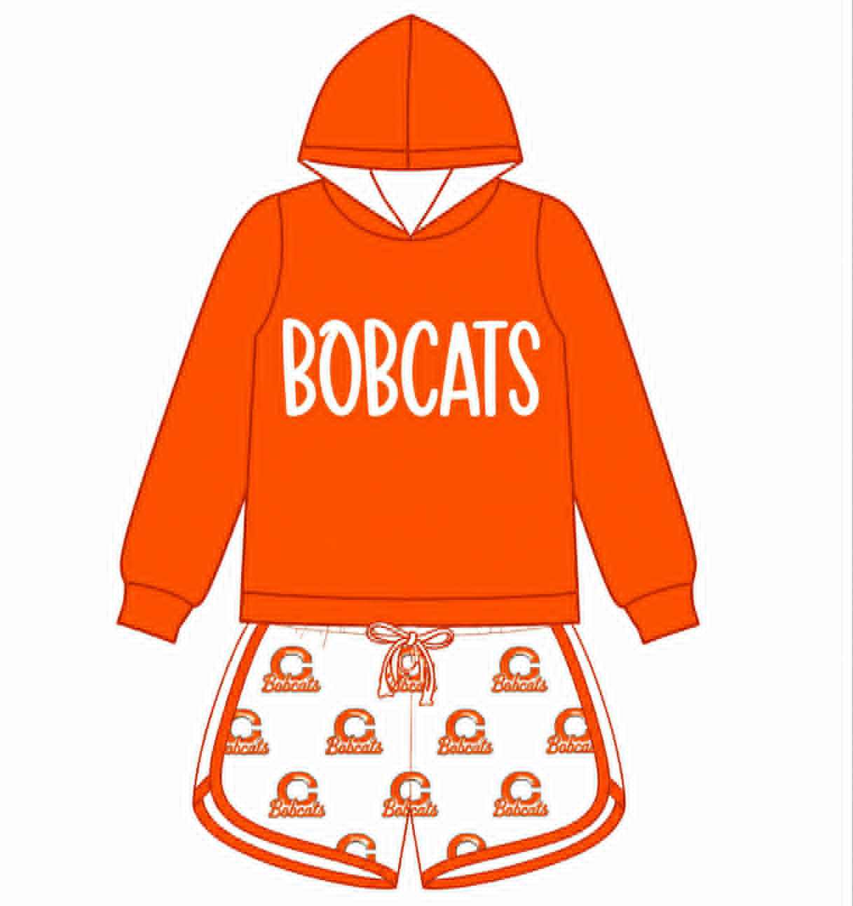 ( Moq 5 )  Custom Baby Kids Long Sleeves Shirts Shorts Orange Sets Clothes 8.10