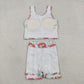 Baby Girl Sleeveless Princess Tops Skirt Shorts Yoga Active Set RTS