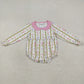 Baby Girl Long Sleeves Gifts Floral Christmas Bubble Romper RTS