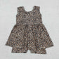 Baby Girl Infant Sleeveless Leopard Ruffle Zipper Romper Clothes RTS