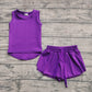 Baby Girl Purple Sleeveless Tops Skort Yoga Active Set RTS