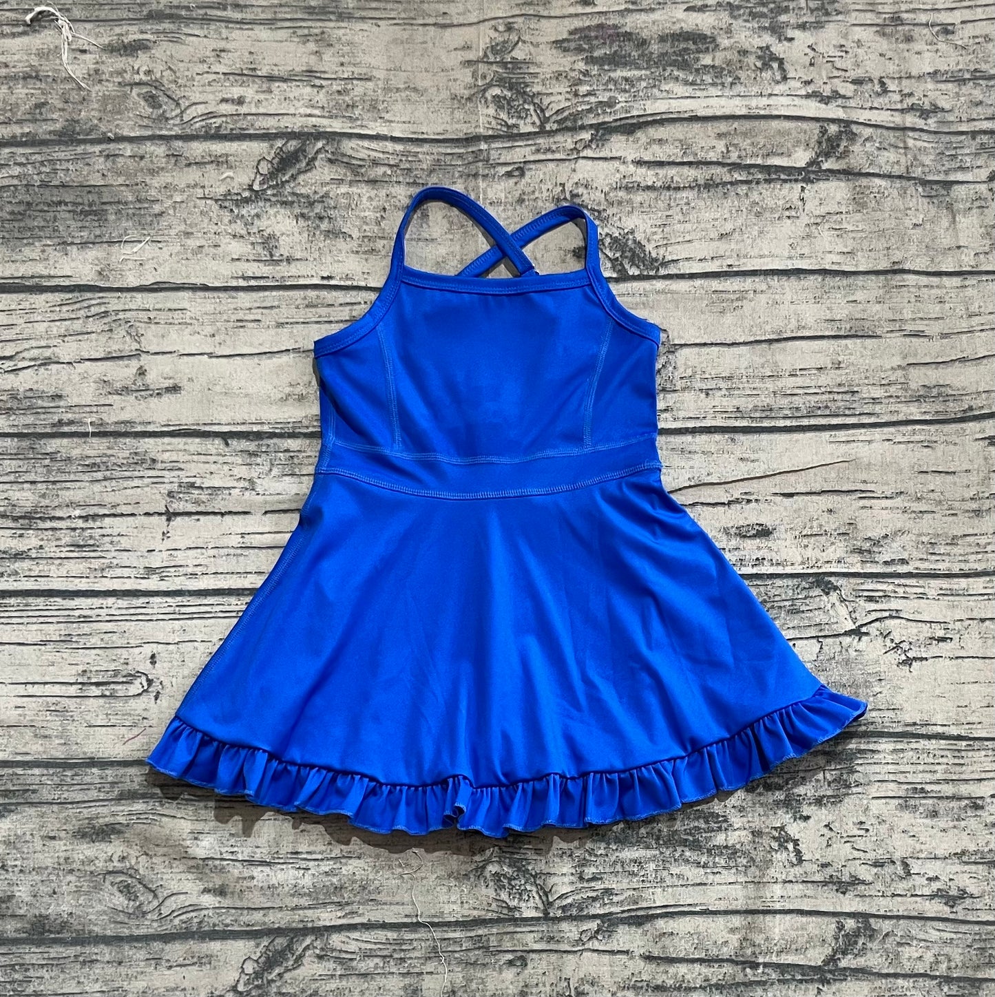 Baby Girl Blue Sleeveless Yoga Active Knee Length Dress RTS