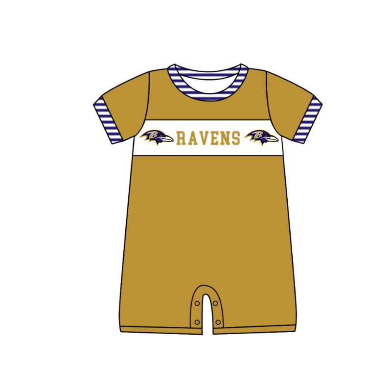 ( Moq 5 ) Baby Boys Infant Short Sleeves Team Summer Romper