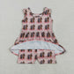 Baby Girl Toddler Sleeveless Cowgirl Western Skort Jumpsuit RTS