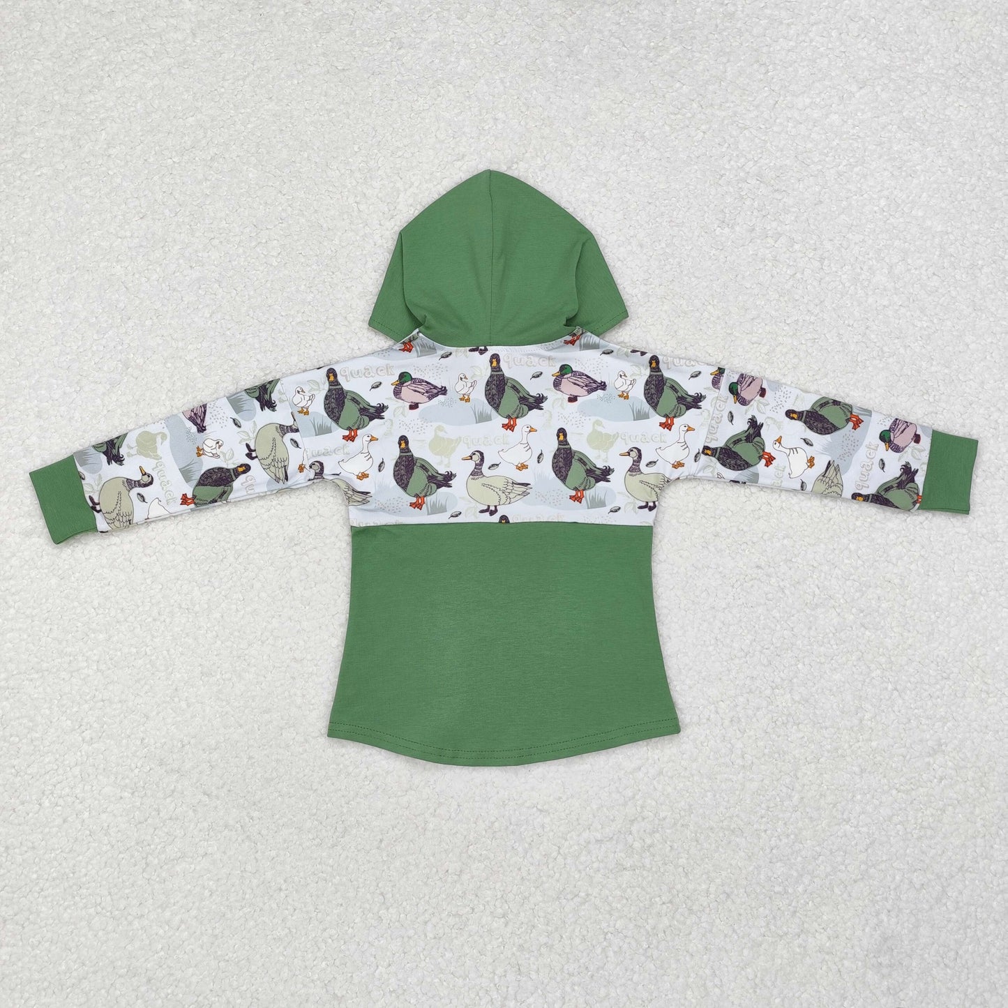 Baby Boy Long Sleeves Duck Green Hoodie Shirt Tops