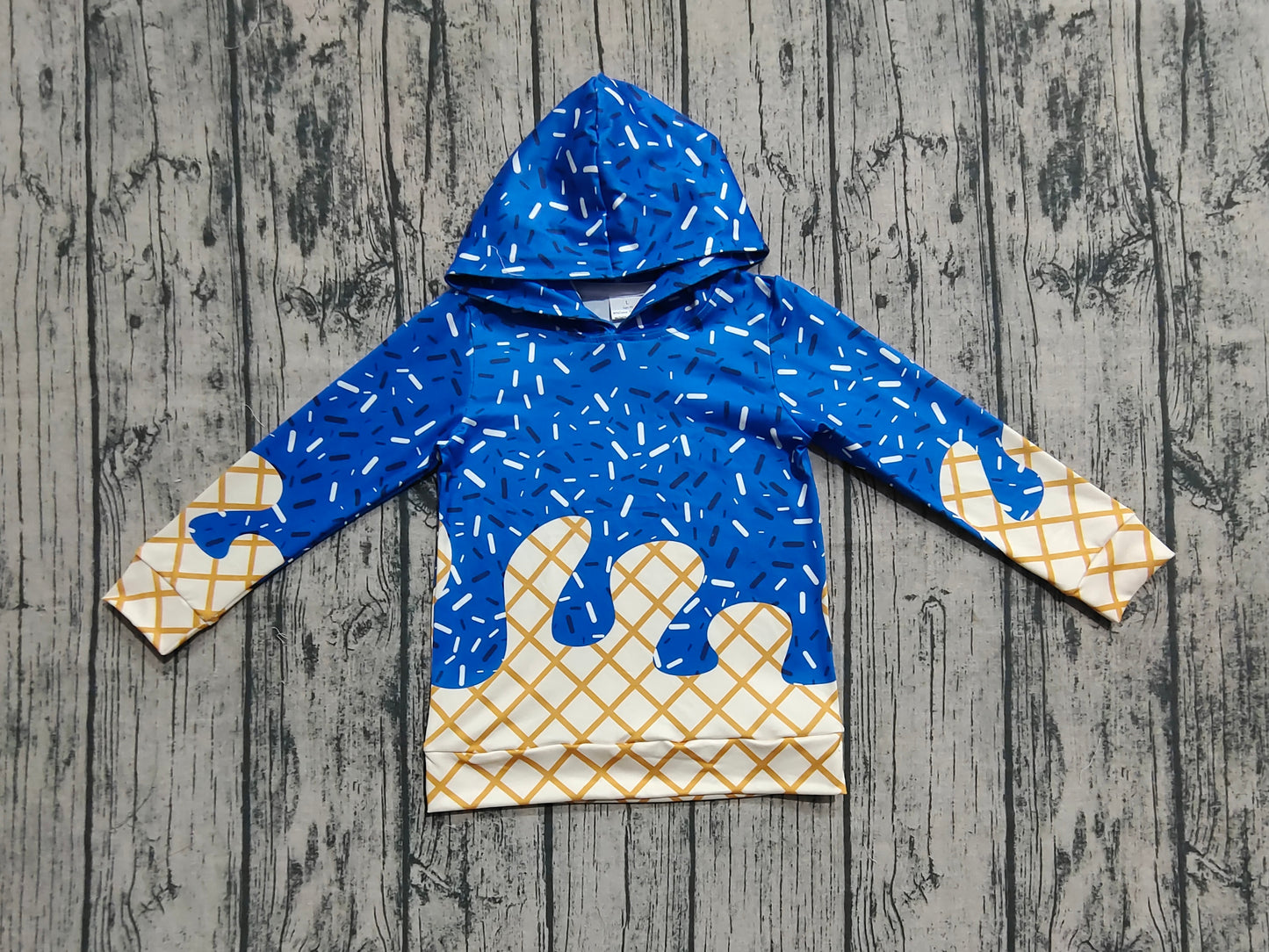 Baby Boy Long Sleeves Team Blue Drip Hoodie Shirt Tops RTS