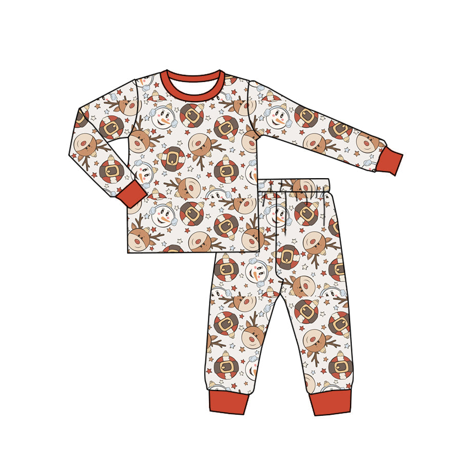 Baby Boy Christmas Deers Tee Legging Pajamas Set