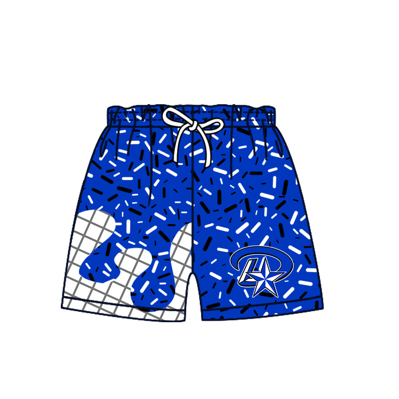 ( Moq 5 Each Style ) Baby Boys Girls Toddler Sibling Blue Shorts Shirts Set Team Drip Sprinkles Clothes