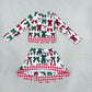 Baby Girls Kids Long Sleeves Christmas Bows Shirt Scallop Skirt Shorts Yoga Active Set Clothes RTS