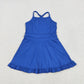 Baby Girl Sleeveless Blue Yoga Sports Shorts Dress