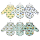 ( Moq 5 Each Style ) Sibling Baby Boys Infant Long Sleeves Tractors Ducks Hoodie Bubble Rompers Clothes