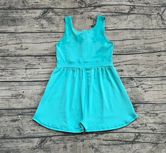 Preorder Baby Girl Sleeveless Green Yoga Active Jumpsuit ( No moq )