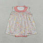 Sibling Baby Girls Kids Sleeveless Flower Romper Knee Length Dress RTS