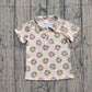 Baby Boys Short Sleeves Mardi Gras Buttons Donuts Shirt Tops RTS