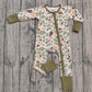 Baby Boy Infant Long Sleeves Camo Zipper Pajamas Romper RTS