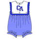 ( Moq 5 ) Baby Boy Girl Toddler Summer Team Customized Blue Romper Set 7.24