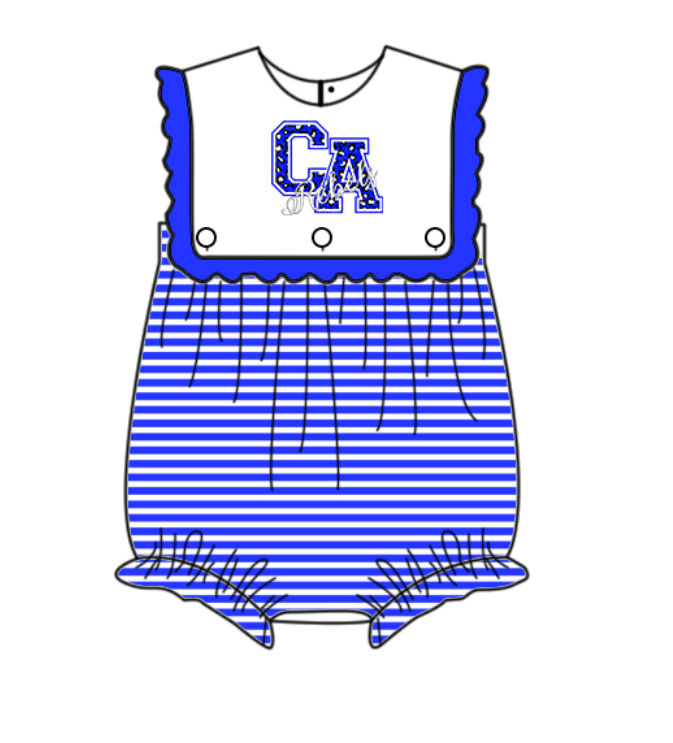 ( Moq 5 ) Baby Boy Girl Toddler Summer Team Customized Blue Romper Set 7.24