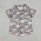 Baby Boys Camo Pattern Short Sleeves Buttons Cardigan Shirt RTS