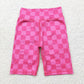 Baby Girl Toddler Checked Pink Biking Shorts Bottoms RTS