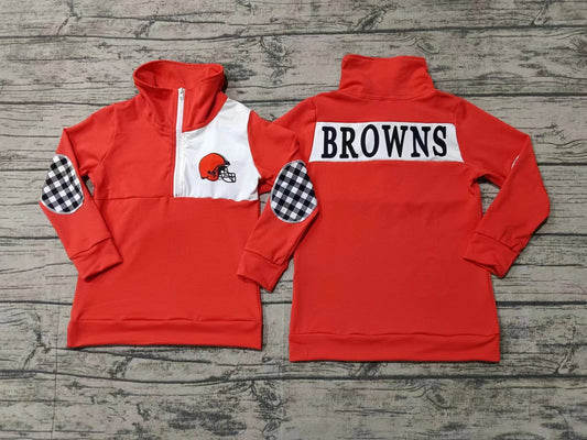 Baby Boy Toddler Long Sleeves Red Team Zipper Shirt Tops