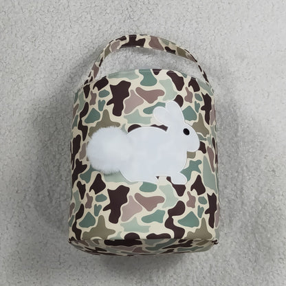 Sibling Baby Toddler Kids Embroidery Rabbits Easter Baskets Bags RTS