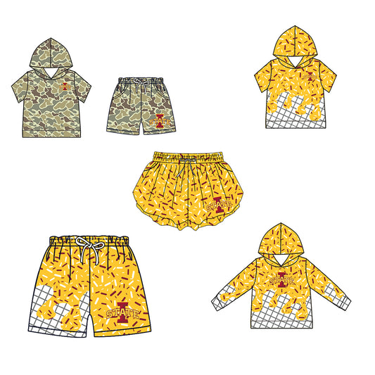 ( Moq 5 Each Style ) Baby Boys Girls Toddler Sibling Shorts Shirts Set Team Drip Sprinkles Clothes