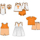 ( Moq 5 ) Baby Girls Kids Sleeveless T Dots Bows Team Romper