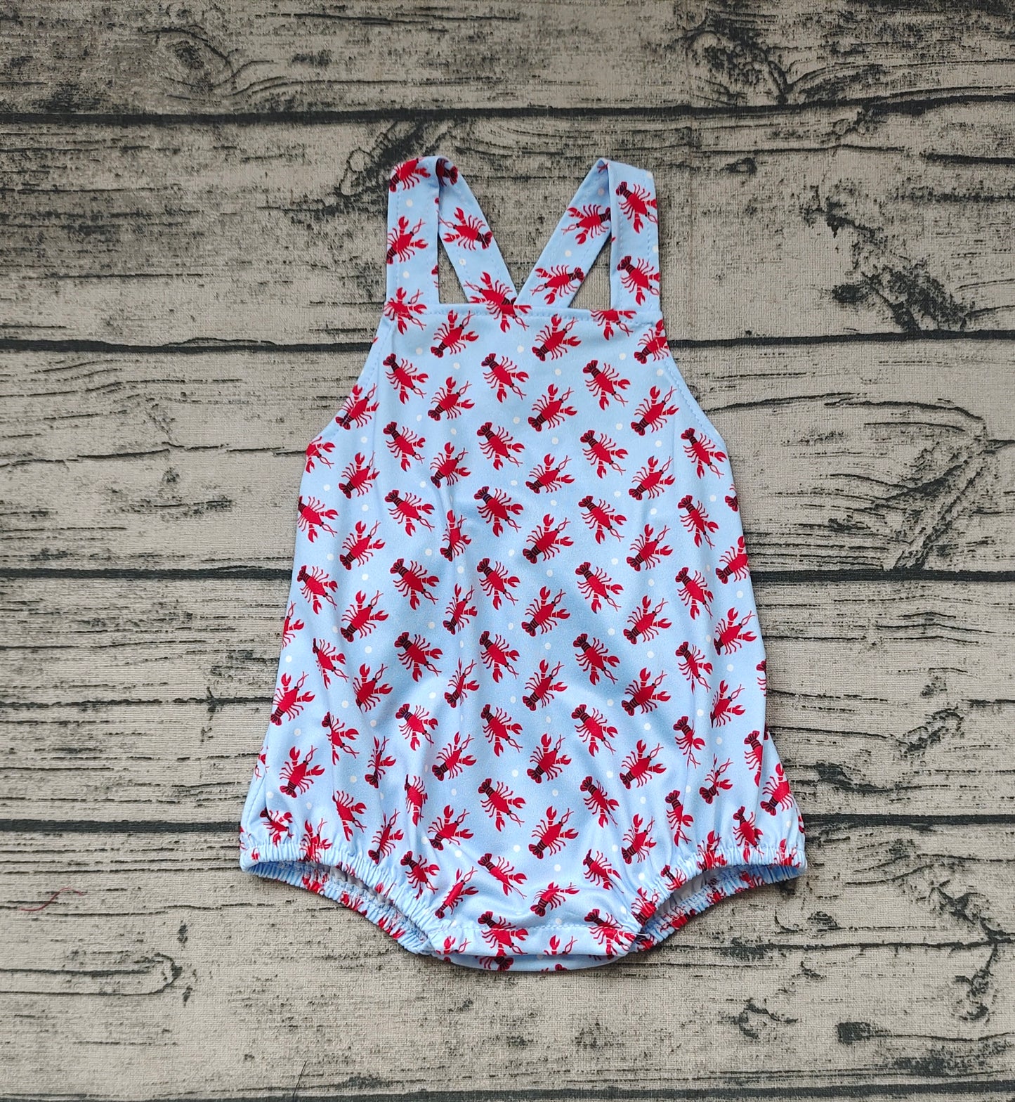 No Moq Pre-order SR0746 Baby Boy Crawfish One Piece Romper