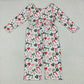 Baby Girl Toddler Long Sleeves Christmas Bows Sibling Zipper Romper Pockets Set RTS